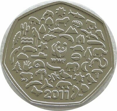 2011 World Wildlife Fund WWF 50p Brilliant Uncirculated Coin