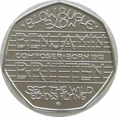 2013 Benjamin Britten 50p Brilliant Uncirculated Coin