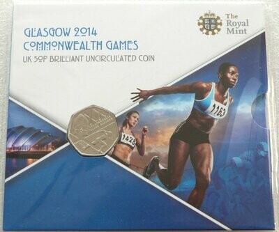 2014 Commonwealth Games Glasgow 50p Brilliant Uncirculated Coin Pack Sealed