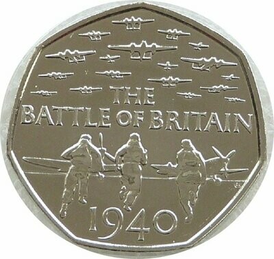 2015 Battle of Britain 50p Brilliant Uncirculated Coin - No Denomination
