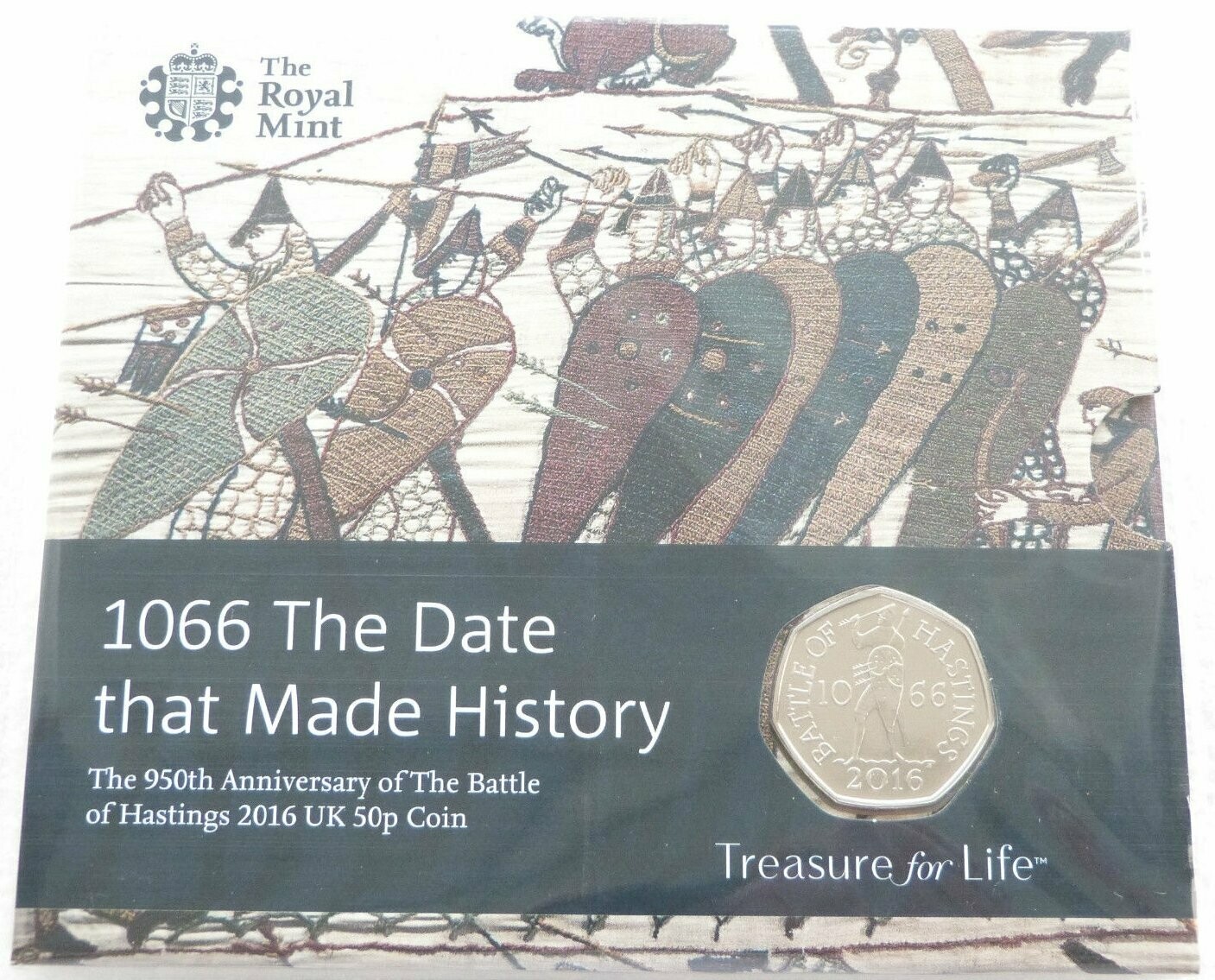 2016 Battle of Hastings 50p Brilliant Uncirculated Coin Pack Sealed