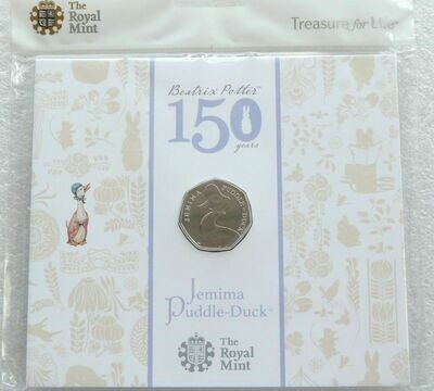 2016 Jemima Puddle-Duck 50p Brilliant Uncirculated Coin Pack Sealed