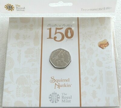 2016 Squirrel Nutkin 50p Brilliant Uncirculated Coin Pack Sealed