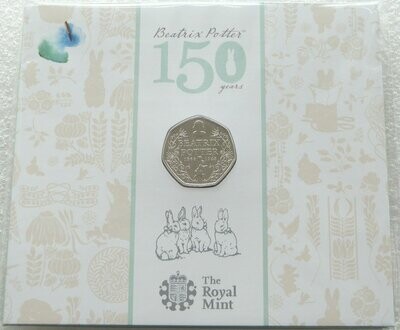 2016 Beatrix Potter 50p Brilliant Uncirculated Coin Pack Sealed