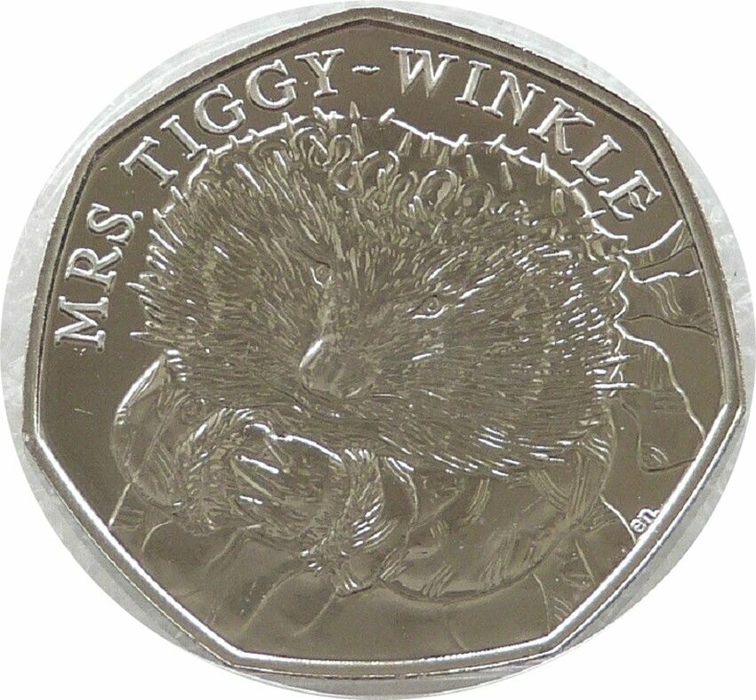 2016 Mrs Tiggy-Winkle 50p Brilliant Uncirculated Coin