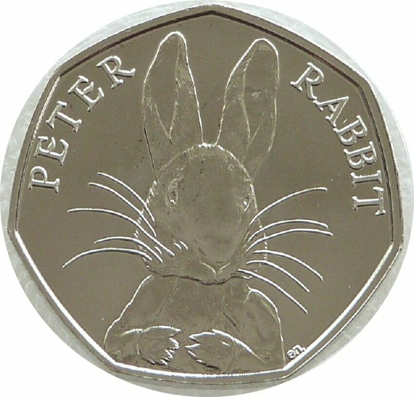 2016 Peter Rabbit 50p Brilliant Uncirculated Coin
