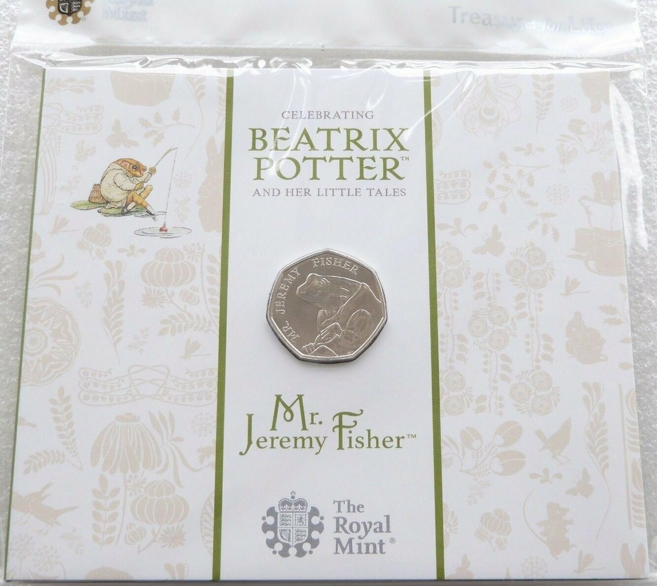2017 Mr Jeremy Fisher 50p Brilliant Uncirculated Coin Pack Sealed