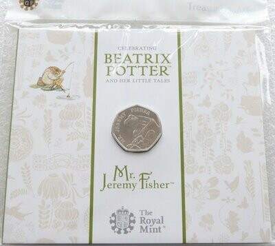 2017 Mr Jeremy Fisher 50p Brilliant Uncirculated Coin Pack Sealed