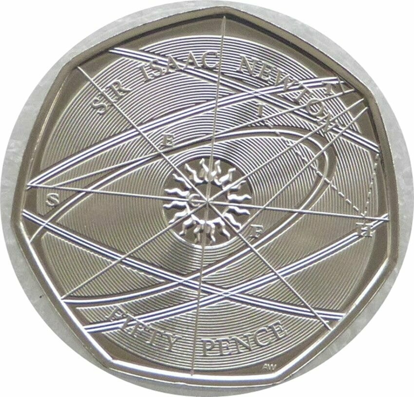 2017 Sir Isaac Newton 50p Brilliant Uncirculated Coin