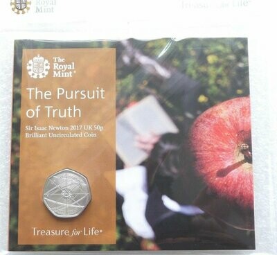 2017 Sir Isaac Newton 50p Brilliant Uncirculated Coin Pack Sealed