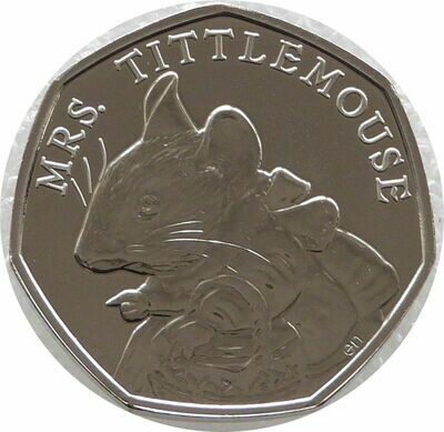2018 Mrs Tittlemouse 50p Brilliant Uncirculated Coin