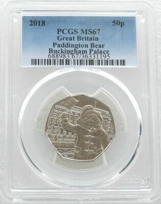 2018 Paddington at Buckingham Palace 50p Brilliant Uncirculated Coin PCGS MS67