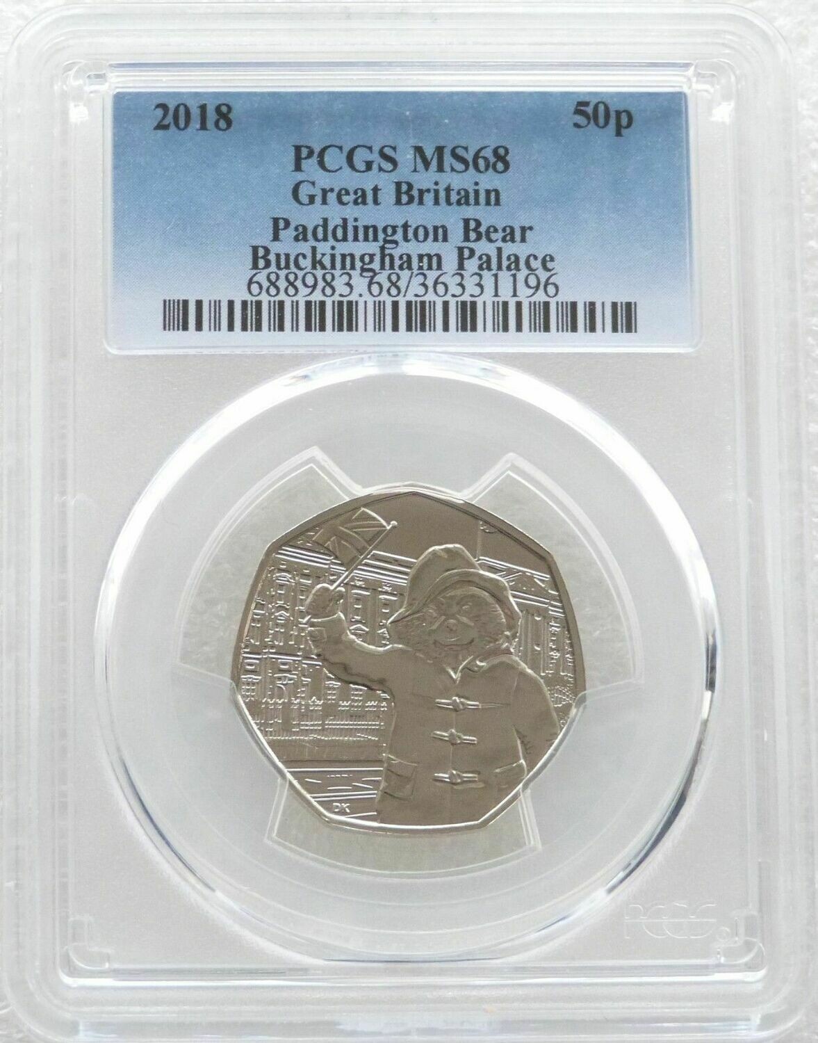 2018 Paddington at Buckingham Palace 50p Brilliant Uncirculated Coin PCGS MS68
