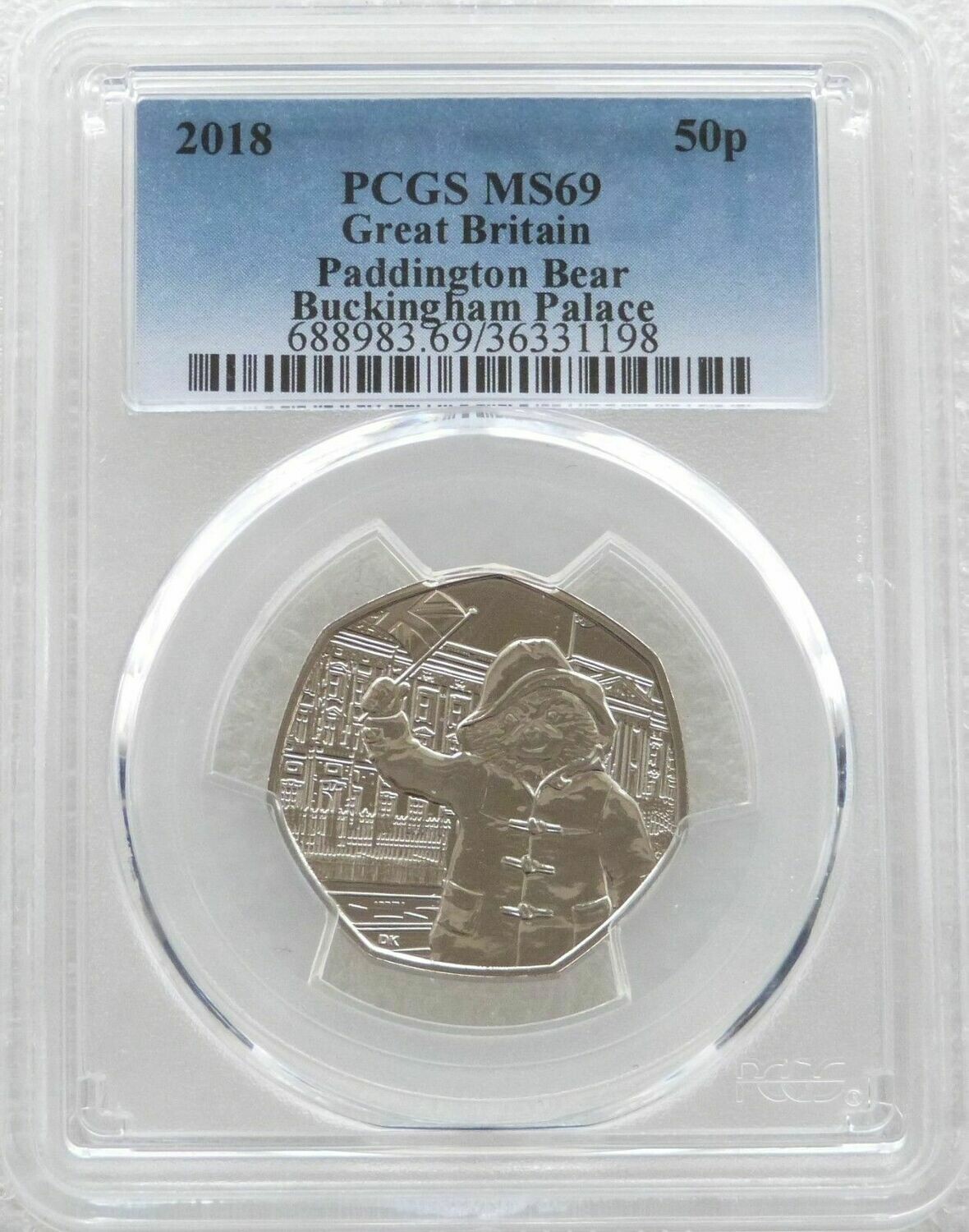 2018 Paddington at Buckingham Palace 50p Brilliant Uncirculated Coin PCGS MS69