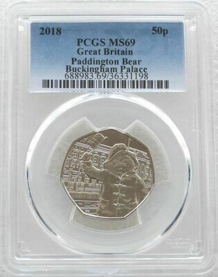 2018 Paddington at Buckingham Palace 50p Brilliant Uncirculated Coin PCGS MS69