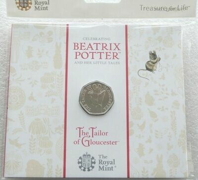 2018 Tailor of Gloucester 50p Brilliant Uncirculated Coin Pack Sealed