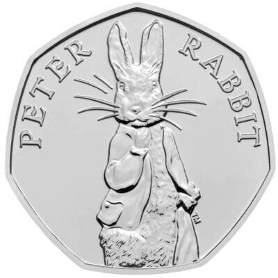2019 Peter Rabbit 50p Brilliant Uncirculated Coin