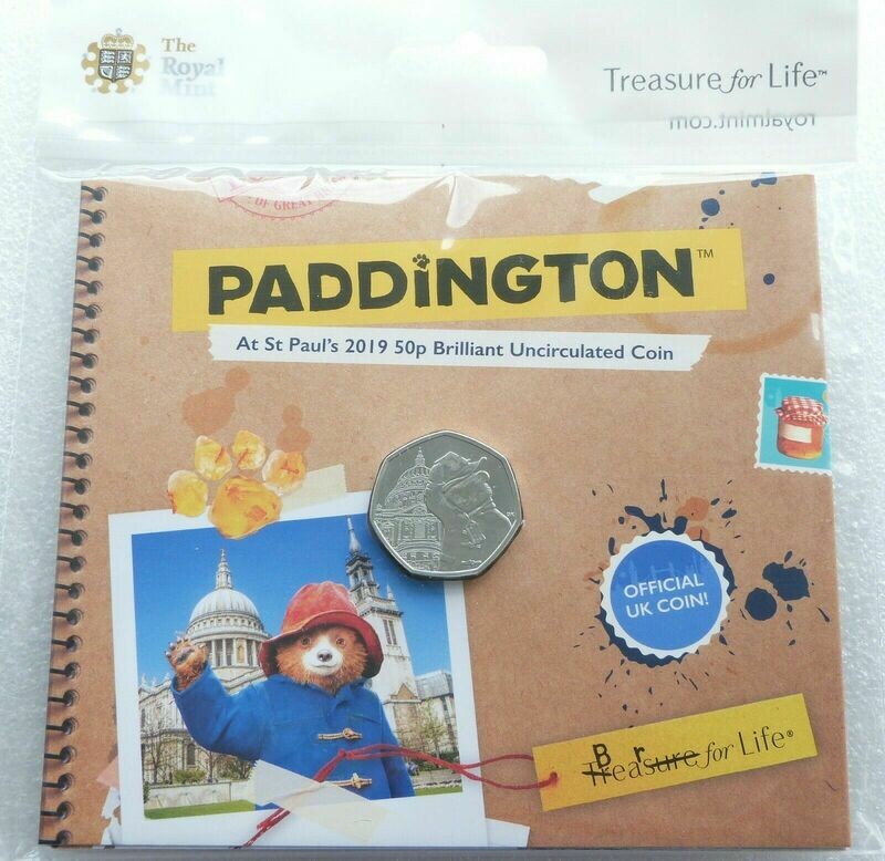 2019 Paddington at St Pauls Cathedral 50p Brilliant Uncirculated Coin Pack Sealed