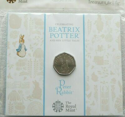2019 Peter Rabbit 50p Brilliant Uncirculated Coin Pack Sealed