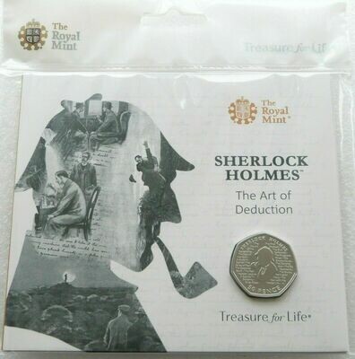 2019 Sherlock Holmes 50p Brilliant Uncirculated Coin Pack Sealed