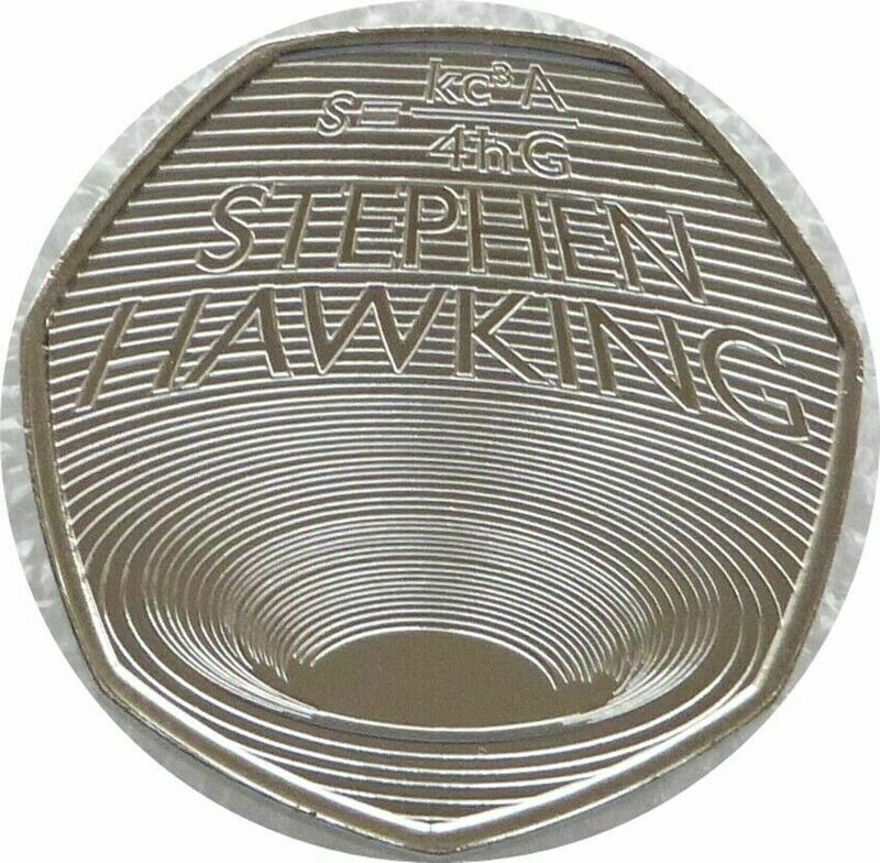 2019 Stephen Hawking 50p Brilliant Uncirculated Coin