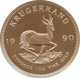 1990 South Africa Full Krugerrand Gold Proof 1oz Coin