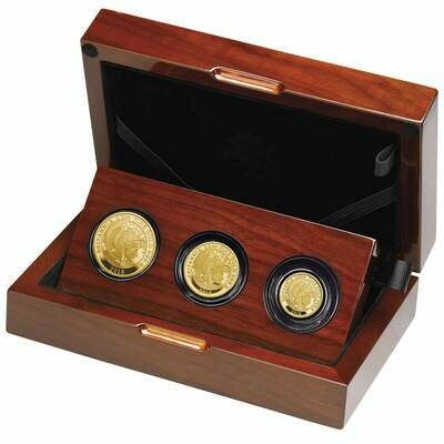 2018 Britannia Premium Gold Proof 3 Coin Set Box Coa - Mintage 103