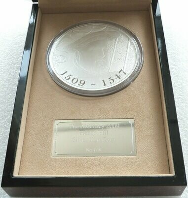 2009 Alderney King Henry VIII £50 Silver Proof Kilo Coin Box Coa