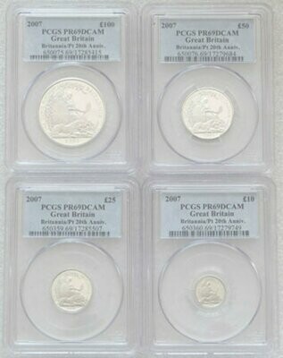 2007 Britannia Platinum Proof 4 Coin Set PCGS PR69 DCAM