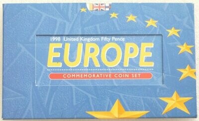 1998 EEC Membership Britannia 50p Brilliant Uncirculated 2 Coin Set