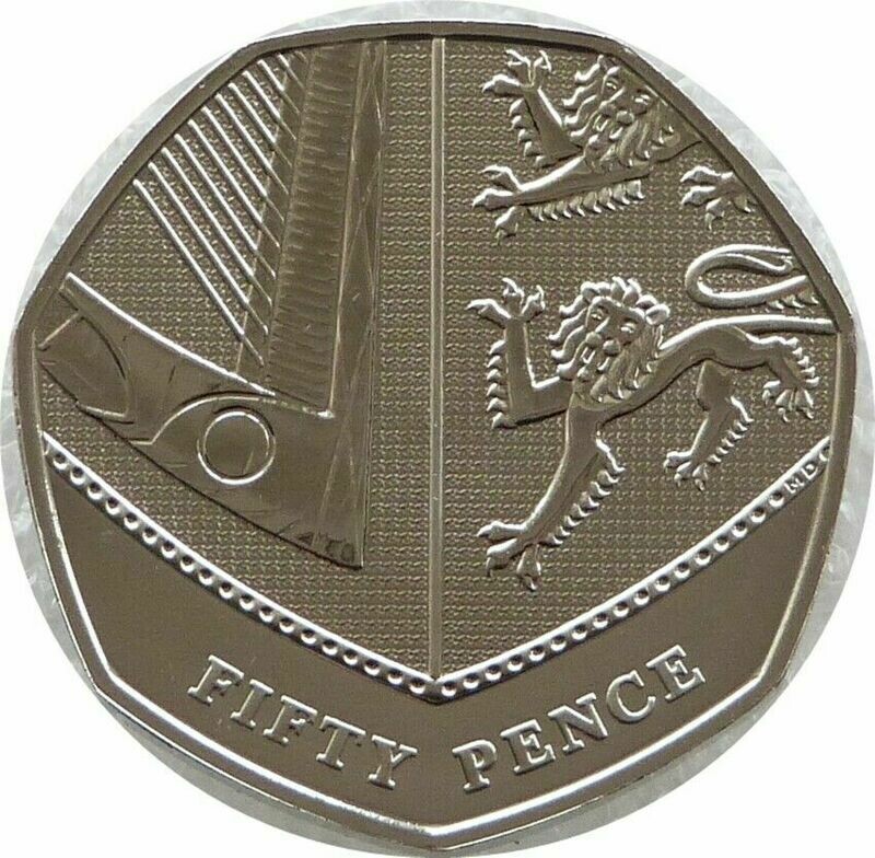 2018 Royal Shield of Arms 50p Brilliant Uncirculated Coin