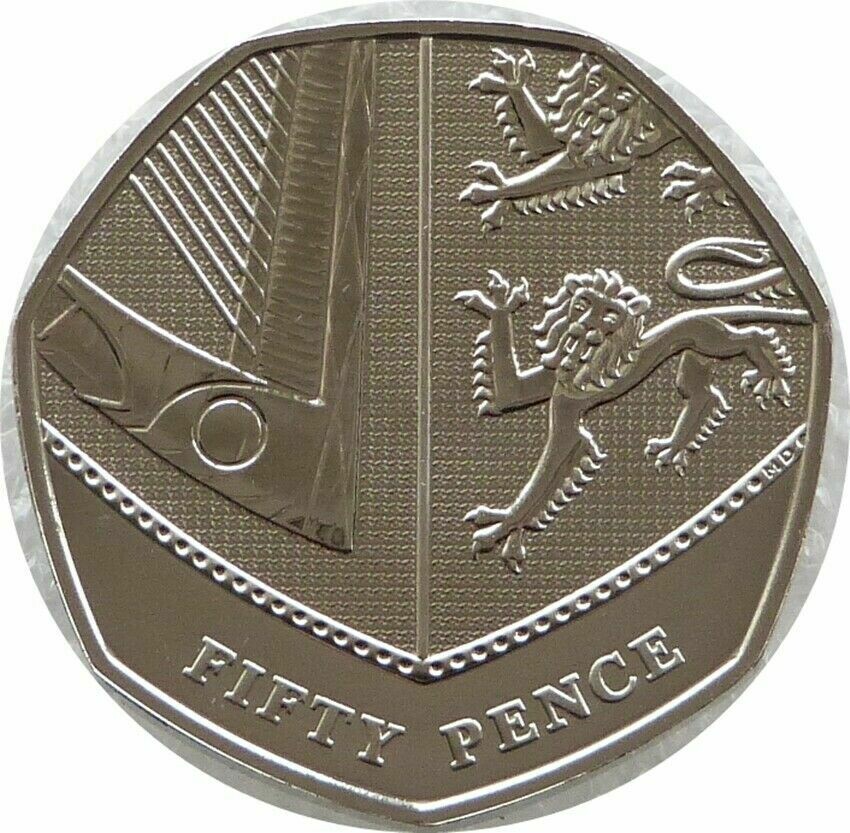 2019 Royal Shield of Arms 50p Brilliant Uncirculated Coin