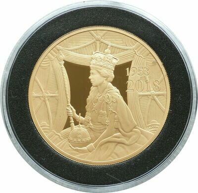 2018 Sapphire Coronation £10 Gold Proof 5oz Coin Box Coa