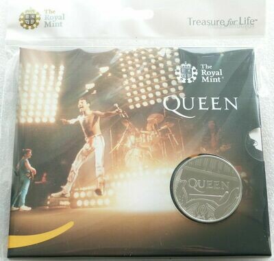 2020-IIII Music Legends Queen Live £5 Brilliant Uncirculated Coin Pack Sealed