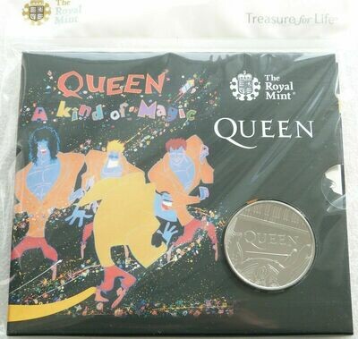 2020-III Music Legends Queen A Kind of Magic £5 Brilliant Uncirculated Coin Pack Sealed