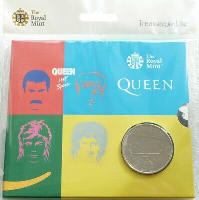 2020-II Music Legends Queen Hot Space £5 Brilliant Uncirculated Coin Pack Sealed