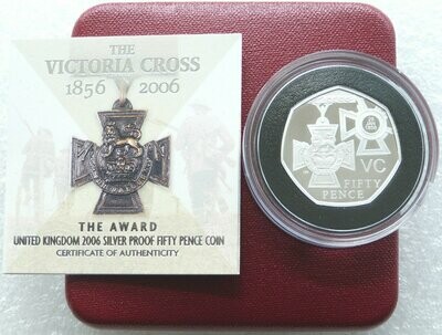 2006 Victoria Cross Award 50p Silver Proof Coin Box Coa
