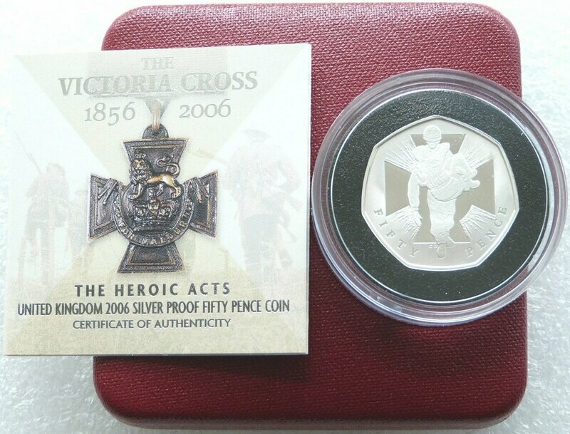 2006 Victoria Cross Heroic Acts 50p Silver Proof Coin Box Coa