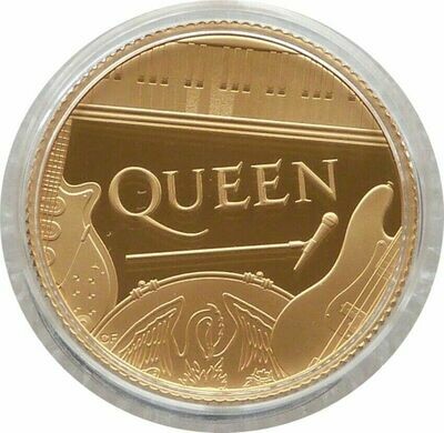 2020 Music Legends Queen £25 Gold Proof 1/4oz Coin Box Coa