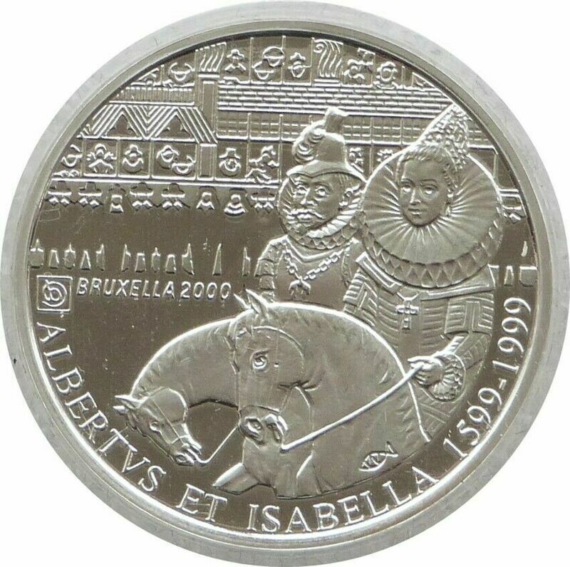 1999 Belgium Millennium 500 Franc Silver Proof Coin