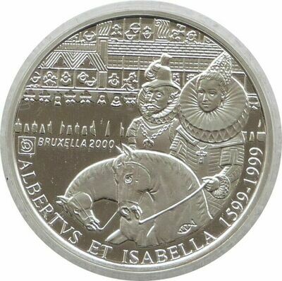 1999 Belgium Millennium 500 Franc Silver Proof Coin