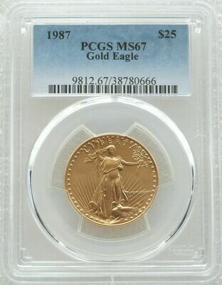 1987 American Eagle $25 Gold 1/2oz Coin PCGS MS67