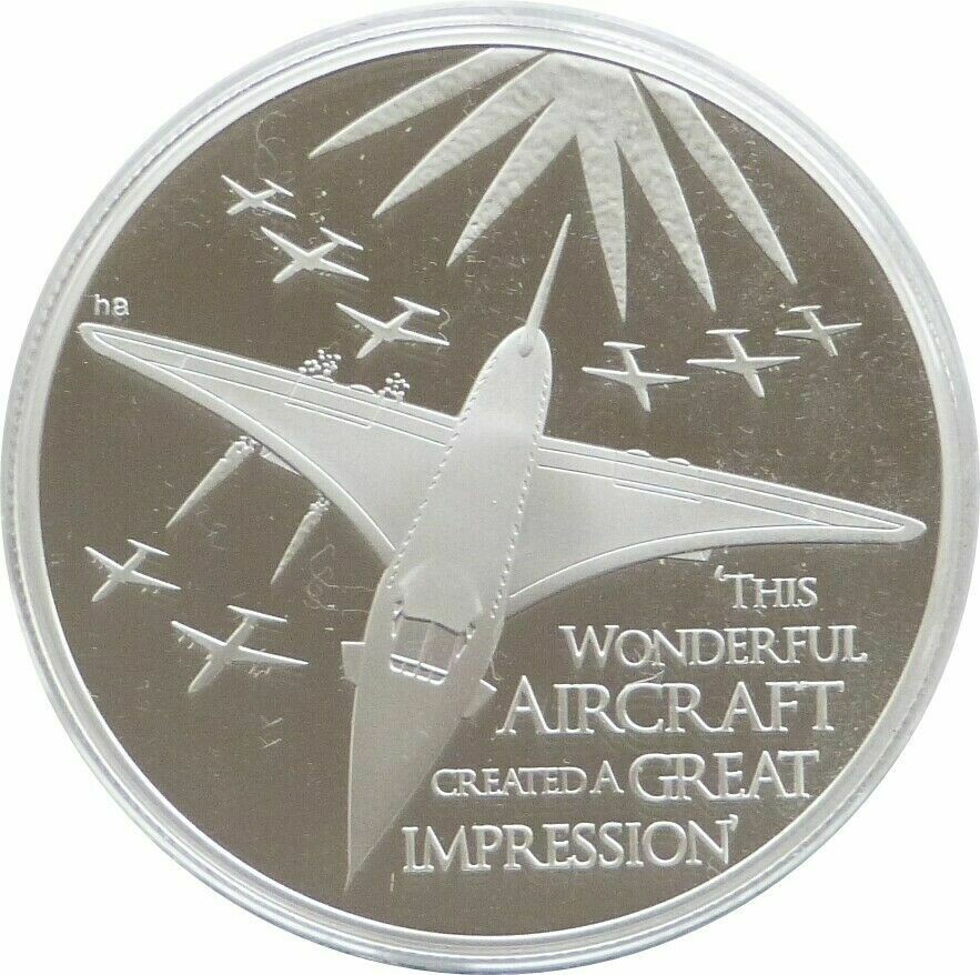 2012 Trinidad Tobago Diamond Jubilee Concorde $5 Silver Proof Coin
