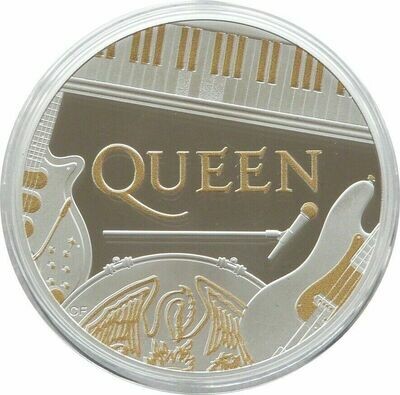 2020 Music Legends Queen £2 Silver Proof 1oz Coin Box Coa - Mint Error Misaligned Printing