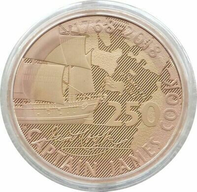 2018 Captain Cook £2 Gold Proof Coin Box Coa