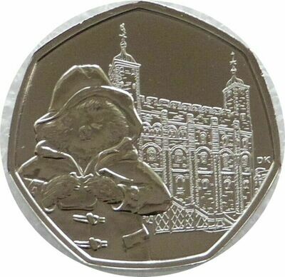 Paddington Bear 50p Coin at the Tower of London Official Royal Mint Limited Edition Brilliant Uncirculated in Licensed Collector Pack