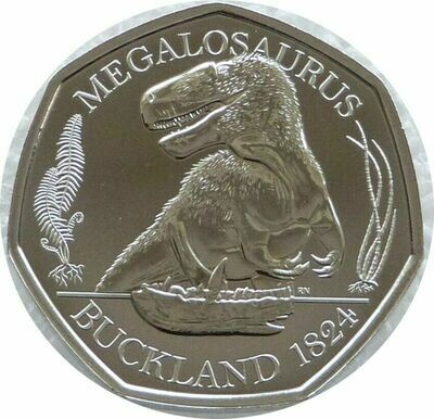 2020 Dinosauria Megalosaurus 50p Brilliant Uncirculated Coin