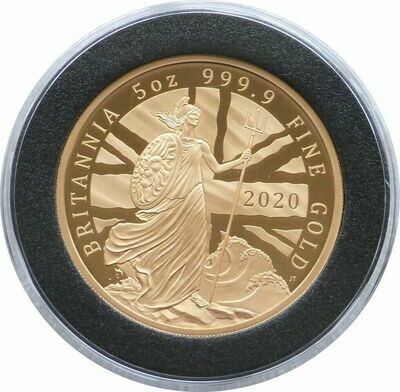 2020 Britannia £500 Gold Proof 5oz Coin Box Coa - Mintage 50