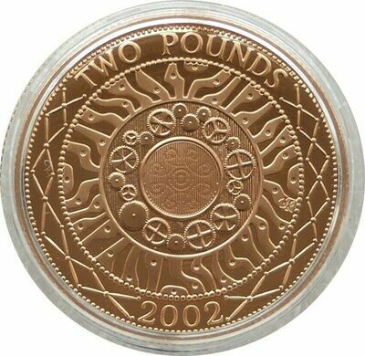 2002 Golden Jubilee Shoulders of Giants £2 Gold Proof Coin