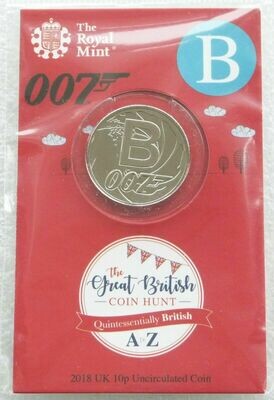 2018 Great British Coin Hunt James Bond 007 10p Coin Pack Sealed